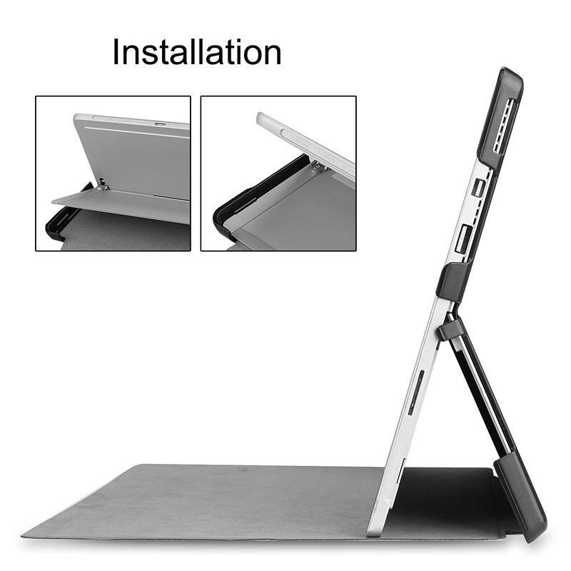 Bao Da PU Từ Tính Gập Folio Có Chân Đế Funda Ổn Định Cho Surface Pro 4 5 6 12.3 Vỏ Bảo Vệ Máy Tính Bảng Surface Pro 7 Ốp Lật + Bút Cảm Ứng (Không Bao Gồm Bàn Phím)
