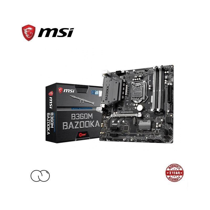 MSI Intel B360 M-ATX Motherboard B360M BAZOOKA LGA 1151 Socket Micro ...