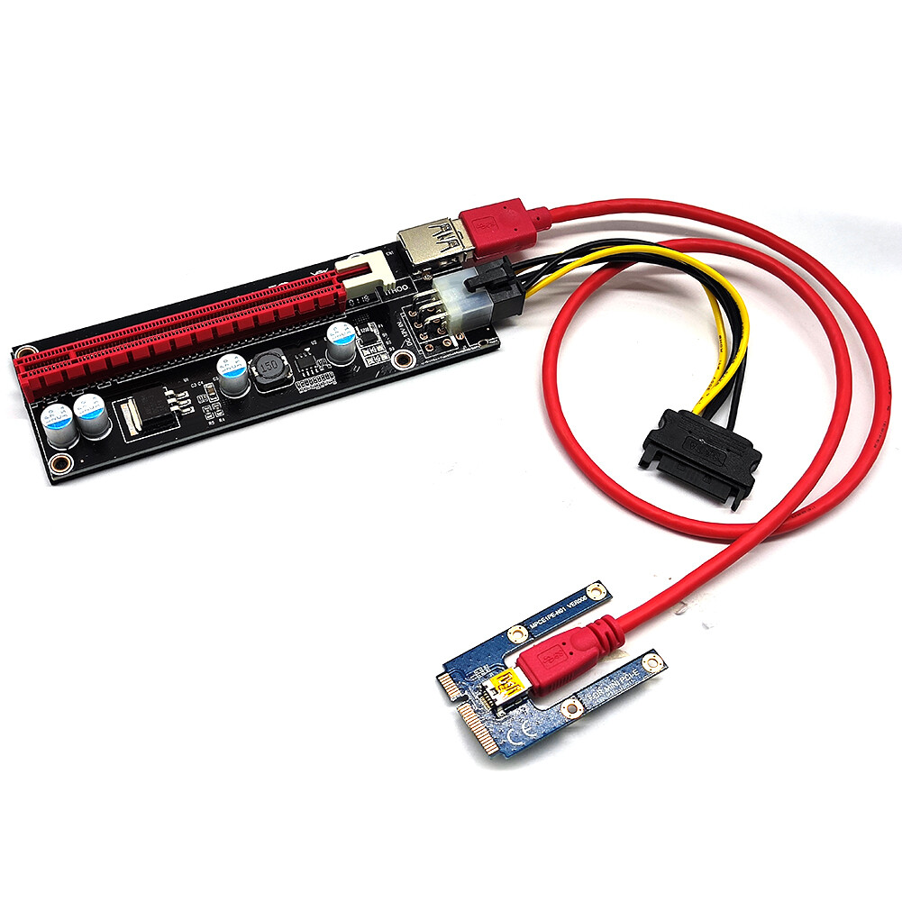 USB 3.0 Mini PCI-E Riser Professional Computer Equipment PCIE Riser Adapter Card Power Cable