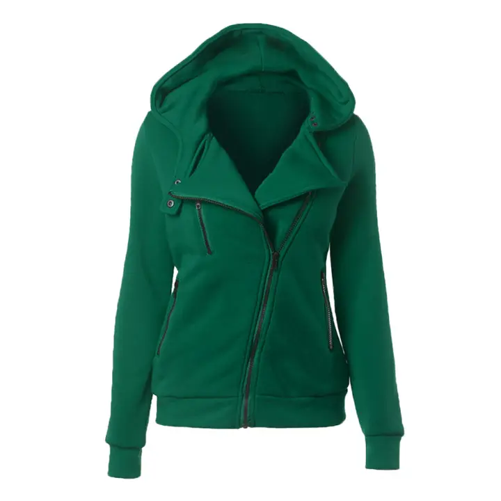 women's thermal zip up hoodie