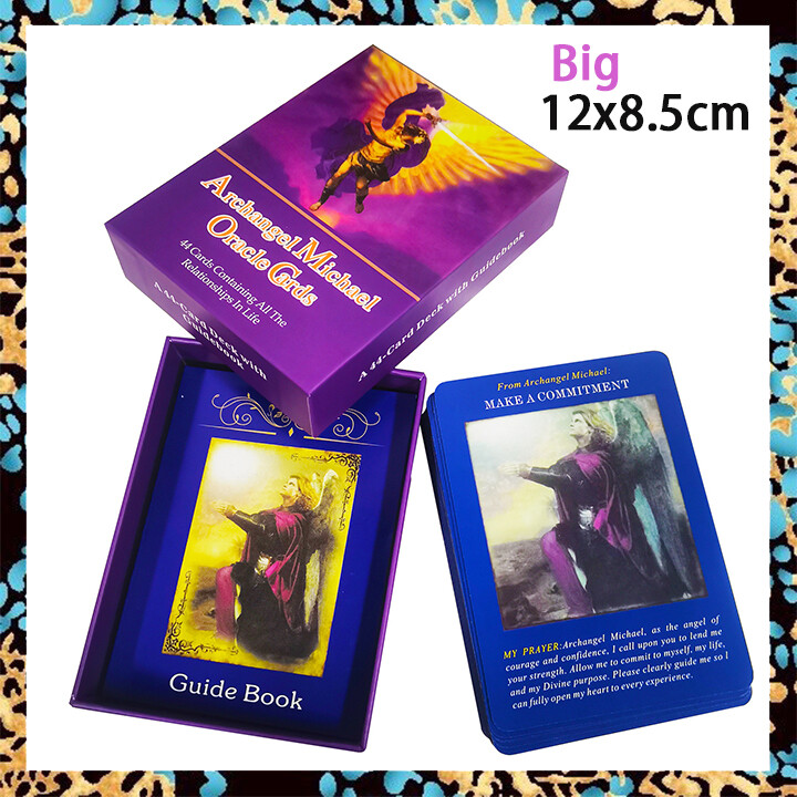 Archangel Michael Oracle Card Deck | with Paper Guide Book | Standard Big Size 12x8.3cm | 44-Cards and Guidebook | English Version Divination