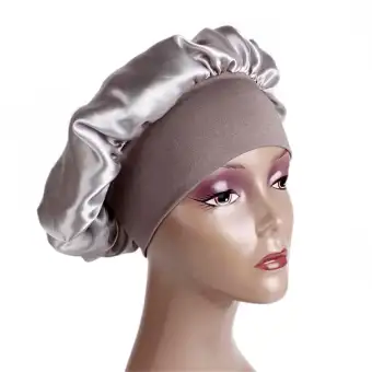 Dcoteres Long Hair Care Women Fashion Satin Bonnet Cap Night Sleep