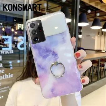 Konsmart Samsung Galaxy Note 20 Ultra 5g Case With Finger Ring Holder Casing Samsung Note20 5g Ins Hot Luxury Marble Plating Makeup Mirror Lazada Singapore