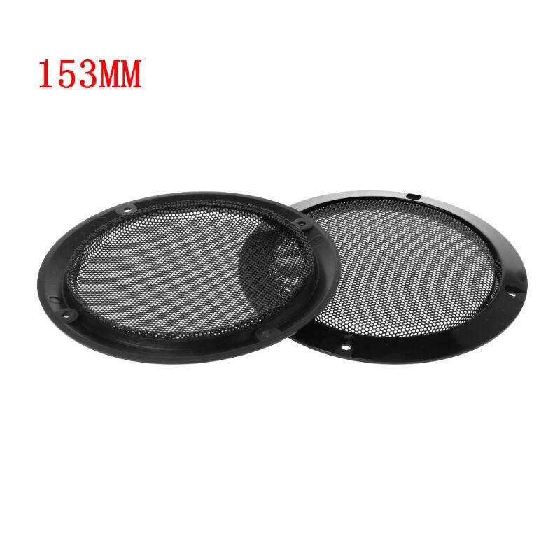 2PCS Protective Speaker Cover Steel Mesh Grille Grills Decorative Circle DIY Accessories Black