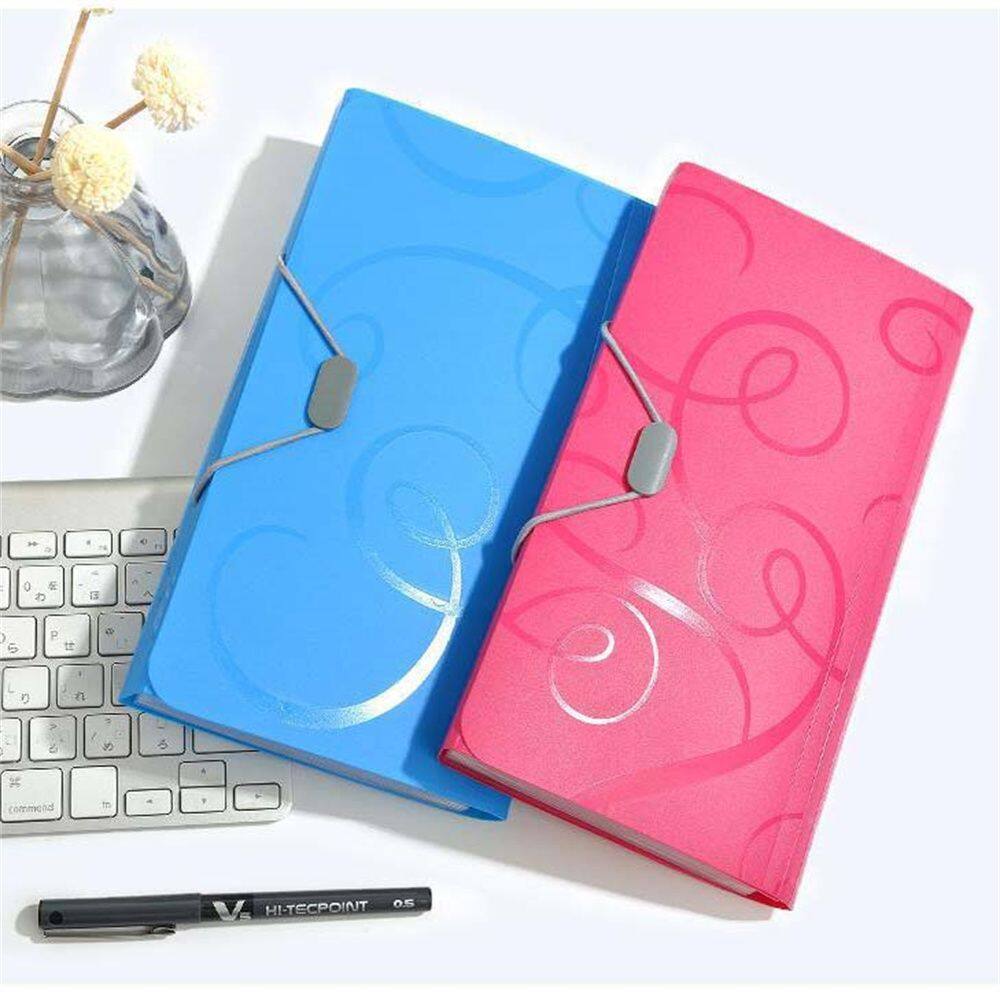 MMLUCK Office Stationery Bill Folder File Bag File Organizer Family Folder File Folder Document Bag Organ Bag A6 Expanding Wallet