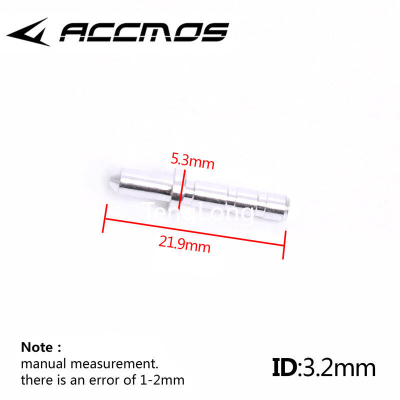 24pcs aluminum arrows nock pin for arrow shaft id 3.2/4.2/ 5.2/ 6.2 /8.0mm arrow shaft