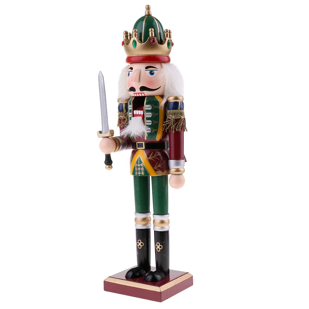 Blesiya 5x Wooden Nutcracker Soldier Figures Model Clockwork Music Box Puppet Doll