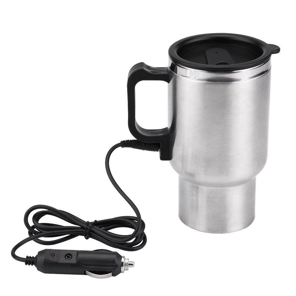 12 V 450 Ml Listrik Di Mobil Baja Anti Berkarat Pemanas Cangkir Kopi Teh Mobil Cangkir Mug