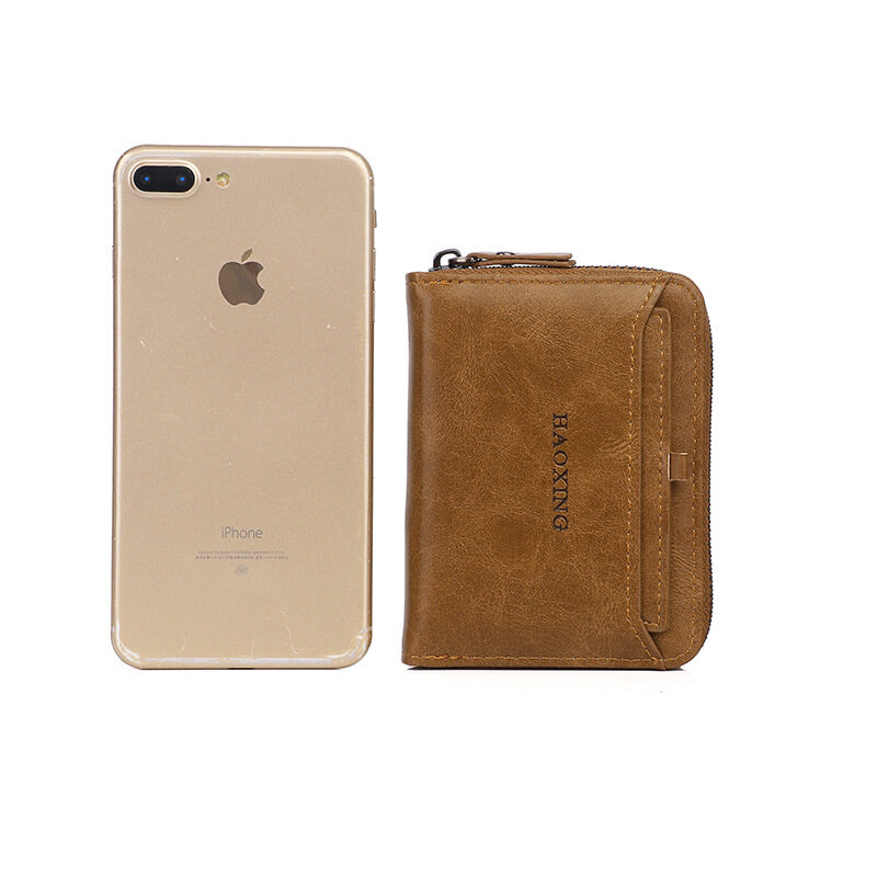 Men's Retro Short Wallet Business Wallet Multi-function Coin Purse