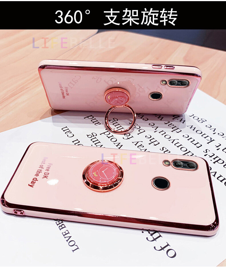 Ốp Lưng LIFEBELLE Cho Ốp Huawei Nova 3i + Giá Đỡ Nhẫn Đeo Ngón Tay, Ốp Điện Thoại Viền Mạ Siêu Mỏng Sáng Bóng Sang Trọng Ốp Lưng Silicon TPU Mềm Ốp Chống Sốc Cao Cấp Vỏ Bảo Vệ
