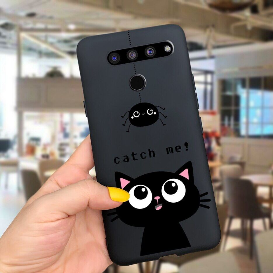 For lg v50 thinq 5g case cute cartoon cover soft silicone phone case for lg v40 thinq back cover for lg v50s thinq 5g casing