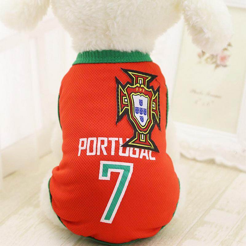 HATELI Fashion Sports Dog Clothes T Shirt Costume Yorkshire Chihuahua Puppy Pet Dog Clothing Cool Summer Cat Dog Shirt Vest Football European Cup