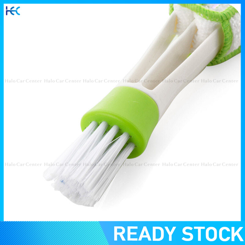 【Ready Stock】1pcs Double Slider Car Air-conditioner Outlet Cleaning Tool Multi-purpose Brush