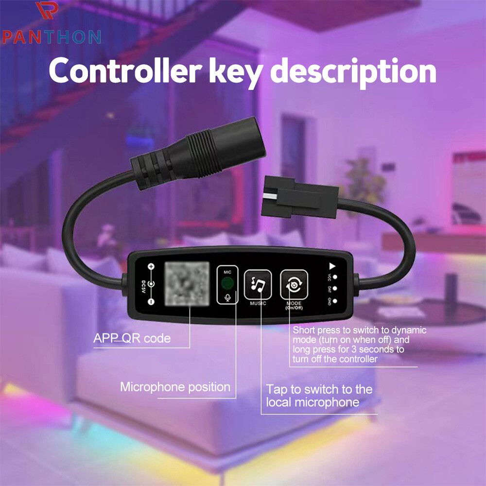 Panthon Bộ điều khiển LED RF điều Bộ điều khiển không dây từ xa 5 ~ 24VDC cho 2811 Giấc Mơ màu cầu vồng RGB LED Pixel dải đèn dạng tấm