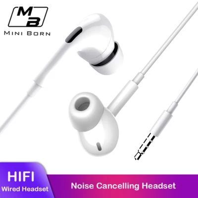 [LAZCHOICE] Mini Born In Ear Headphones Earphone Wired Earbuds HIFI Earphones Stereo Earphones Noise Cancelling Headset No Ear Pain Headphones with HD Microphone