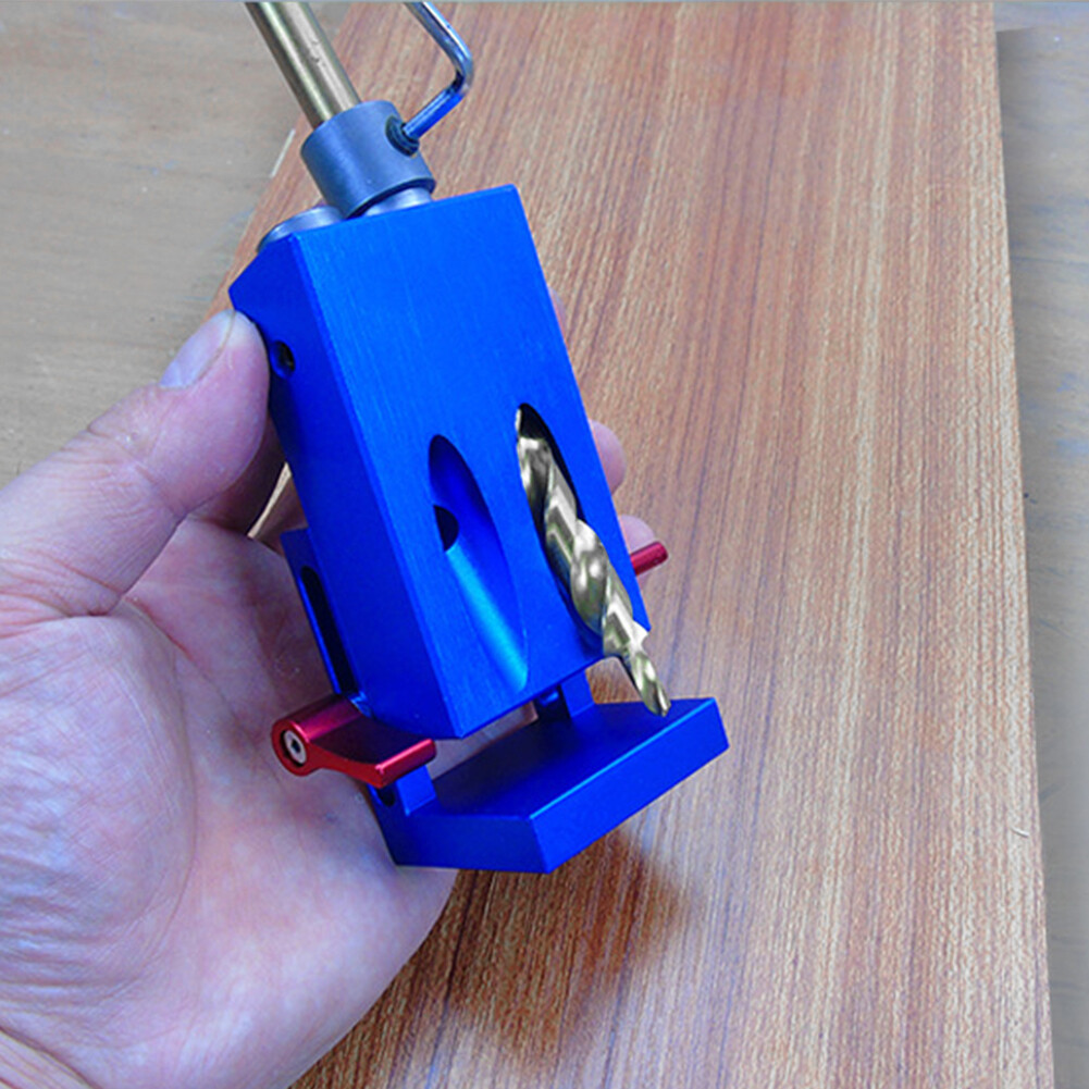 【ANENG】Woodworking Oblique Hole Jig Kit Wood Drill Guide Joinery Step Drill Bit