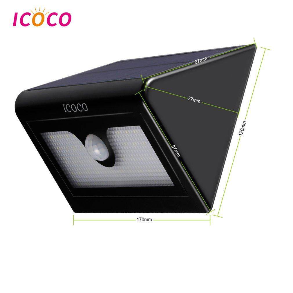 ICOCO An Toàn Thông Minh LED Điều Khiển Năng Lượng Mặt Trời CẢM BIẾN Chuyển Động Cảm Biến Ánh Sáng Chống Thấm Nước Năng Lượng Mặt Trời Đèn Tường Nhiệt Chứng Minh tiết kiệm điện