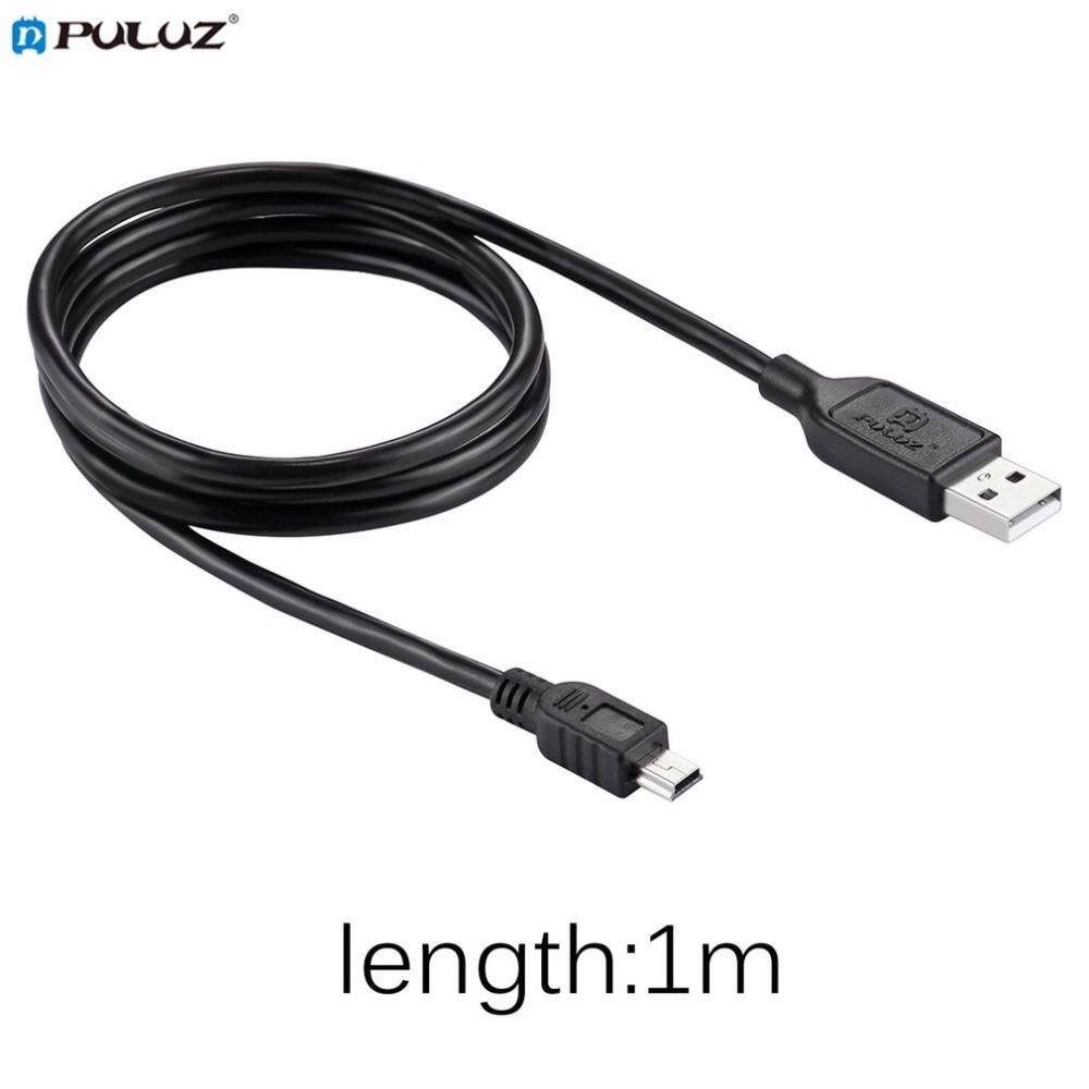 BH Puluz Mini 5 Pin USB Sinkronisasi Data Kabel Pengisian untuk GoPro HERO4/3 + Canon EOS 50D/60D/70D /5D2/5D3