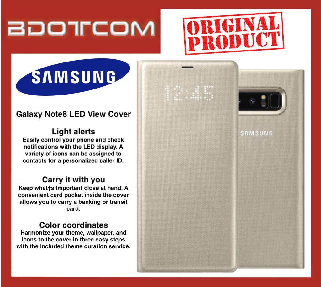 Original Samsung Galaxy Note 8 LED View Cover Case (Gold) | Lazada