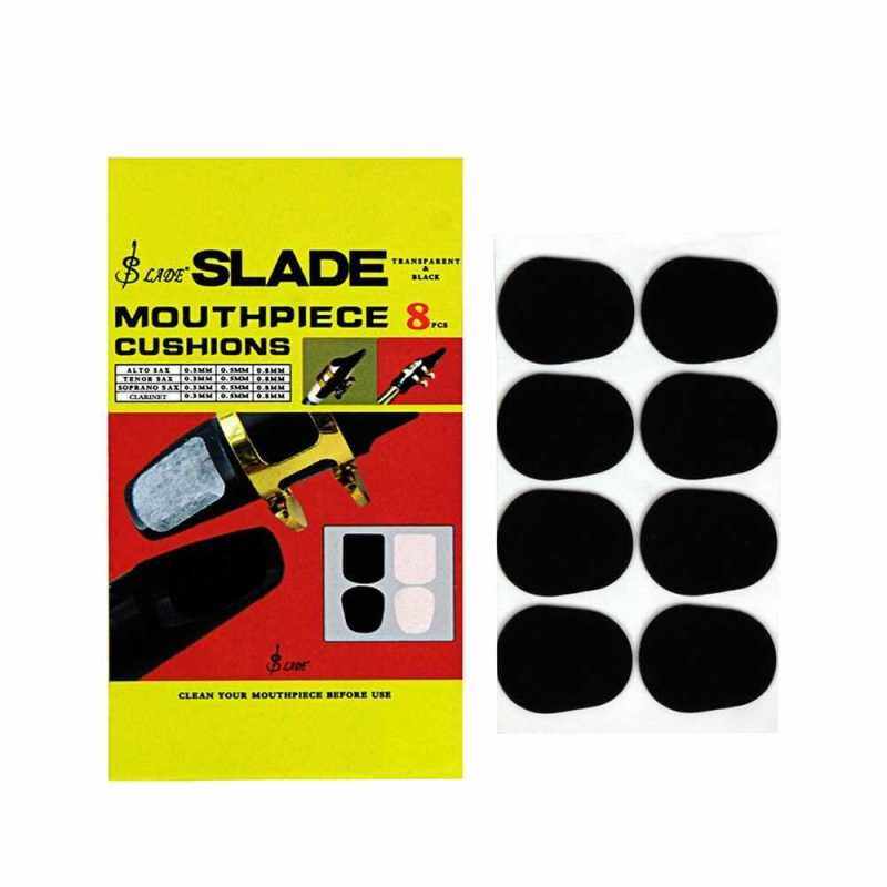 Wind Instrument Accessories 8pcs Alto Tenor Saxophone Clarinet Mouthpiece Cushions Patches Pads Black 0.5mm Thickness (Black) Malaysia
