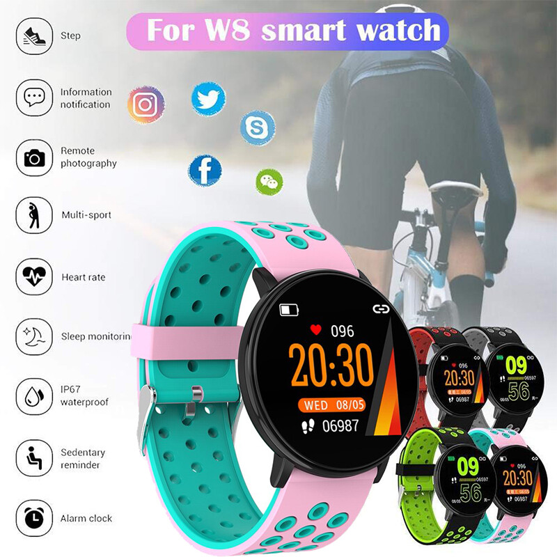 Diotem W8 Layar Sentuh Smartwatch Jam Tangan Fitness Tahan Air Ip68 Jam  Tangan Pemantau Fitness Jam Olahraga Jam Pedometer untuk Wanita Pria |  Lazada Indonesia