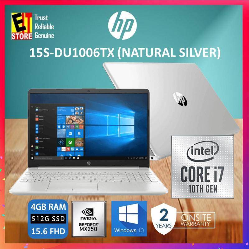 HP 15S-DU1006TX NATURAL SILVER (I7-10510U/4GB/512GB SSD/15.6 FHD/MX250 4GB/W10/2YRS) Malaysia