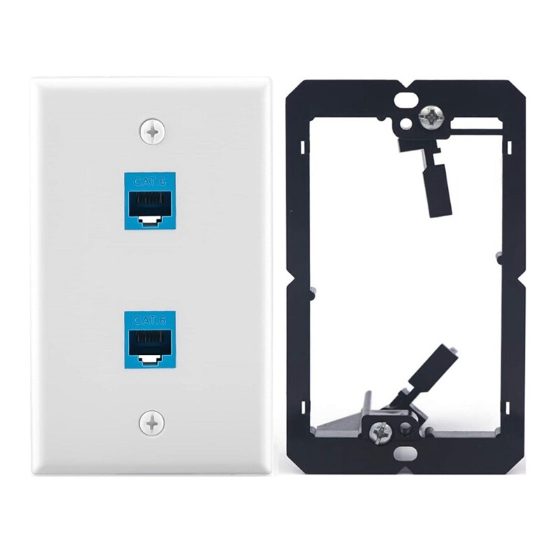 Wall Plate with Low Voltage Mounting Bracket,Single Gang 2