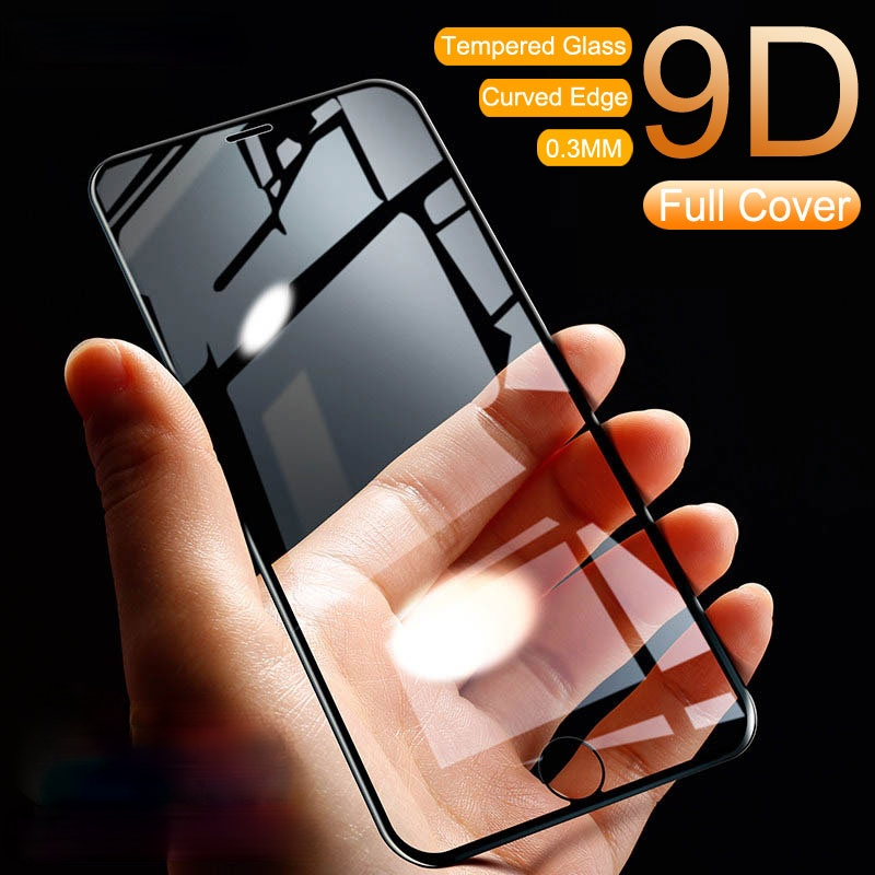 Kính bảo vệ cạnh mềm cong 9d, miếng bảo vệ màn hình cường lực cho iphone 7 6 6s 8 plus x miếng dán kính cho iphone x xr xs max 7 6