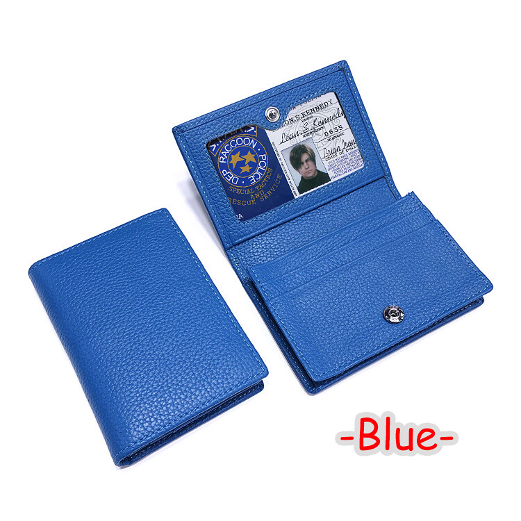 NEW 2024 Genuine Leather Wallet Ultra-thin Fold Unisex Purse Credit Card ID VIP Bank Slim Bag Simple Business Card Holders