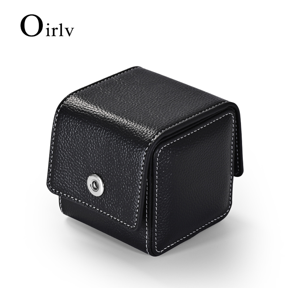Oirlv Leather Watch Bag Men Women Watches Storage Organziers Travle Watch Packing Pouch Box Boyfriend Birthday Gift Box B010