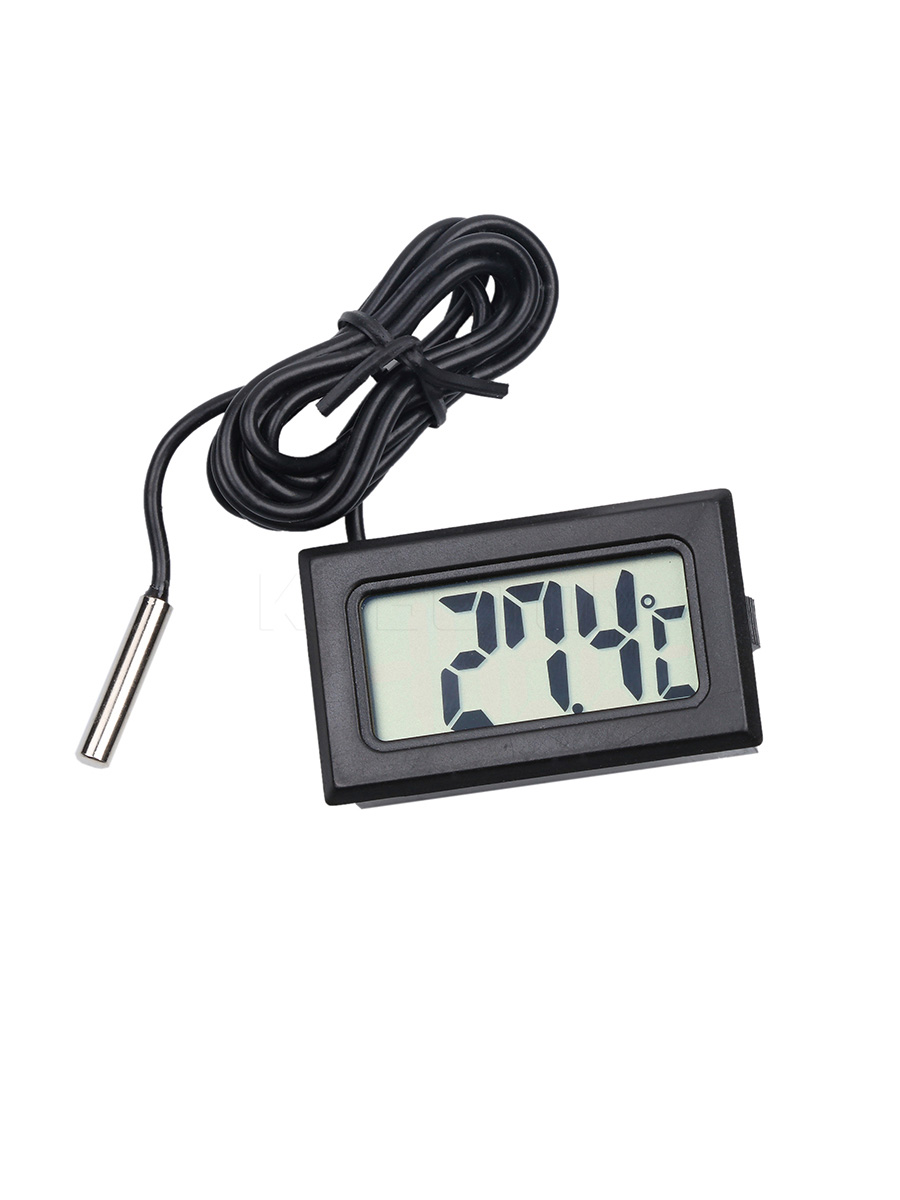 Mini Digital LCD Display Thermometer Temperature Sensor Freezer Humidity Meter Thermometer Hygrometer Gauge With 1M Probe For Indoor Kitchen Bar Use