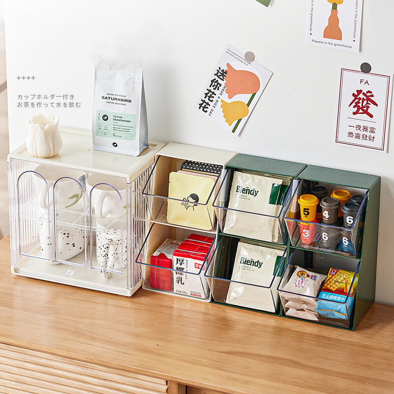 Hộp túi trà lưu trữ, viên nang Trà, văn phòng cà phê, hộp lưu trữ Màn hình acrylic, kệ lưu trữ mỹ phẩm