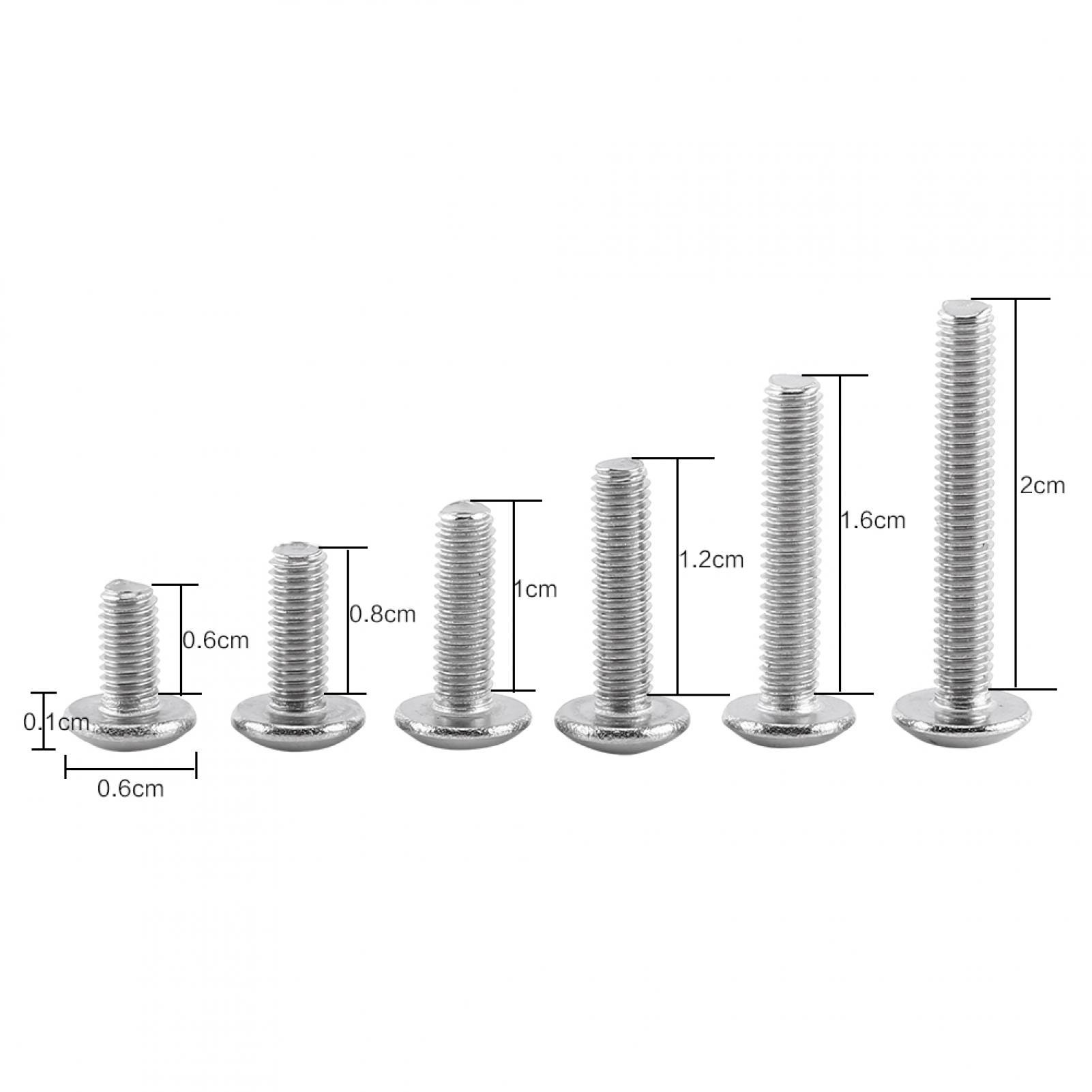 250pcs M3 304 Stainless Steel Screws Bolt With Hex Nuts Assortment