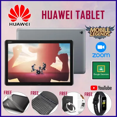 Google Class+ZOOM+Meet [Free Keyboard] Huawei Tablet 10.1 Android Tablet Smart Tab 512GB + 16GB RAM * FREE POUCH BAG*