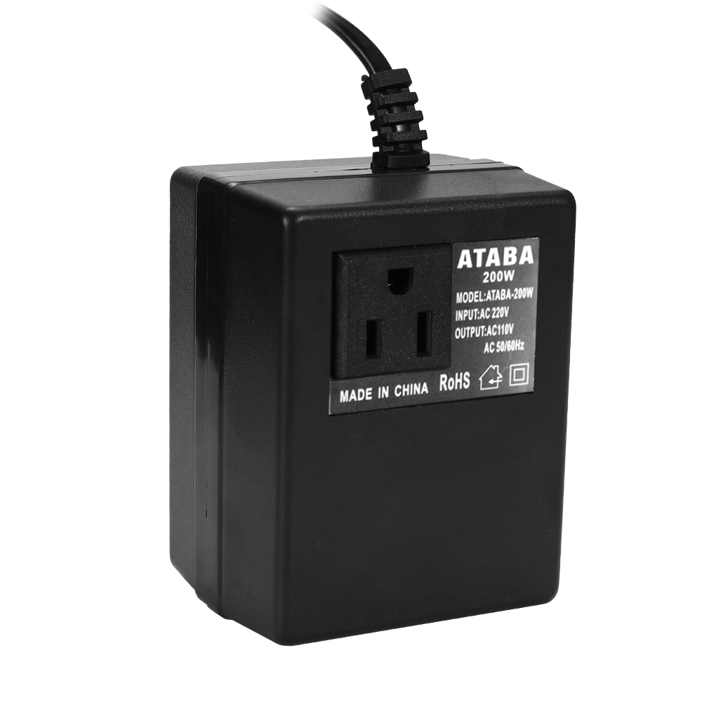 KKmoon Intelligent Efficient Household 200W AC 220V To 110V Step Down Transformer Voltage Converter Travel Power Adapter
