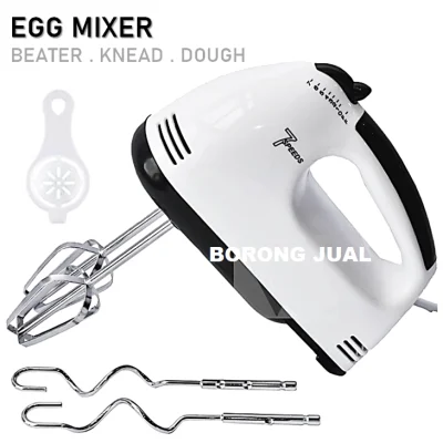 7 Speed Electric Hand Mixer Egg Beater Blender Grinder Processor Dough Whisk Mesin / Pengadun Bancuh Telur