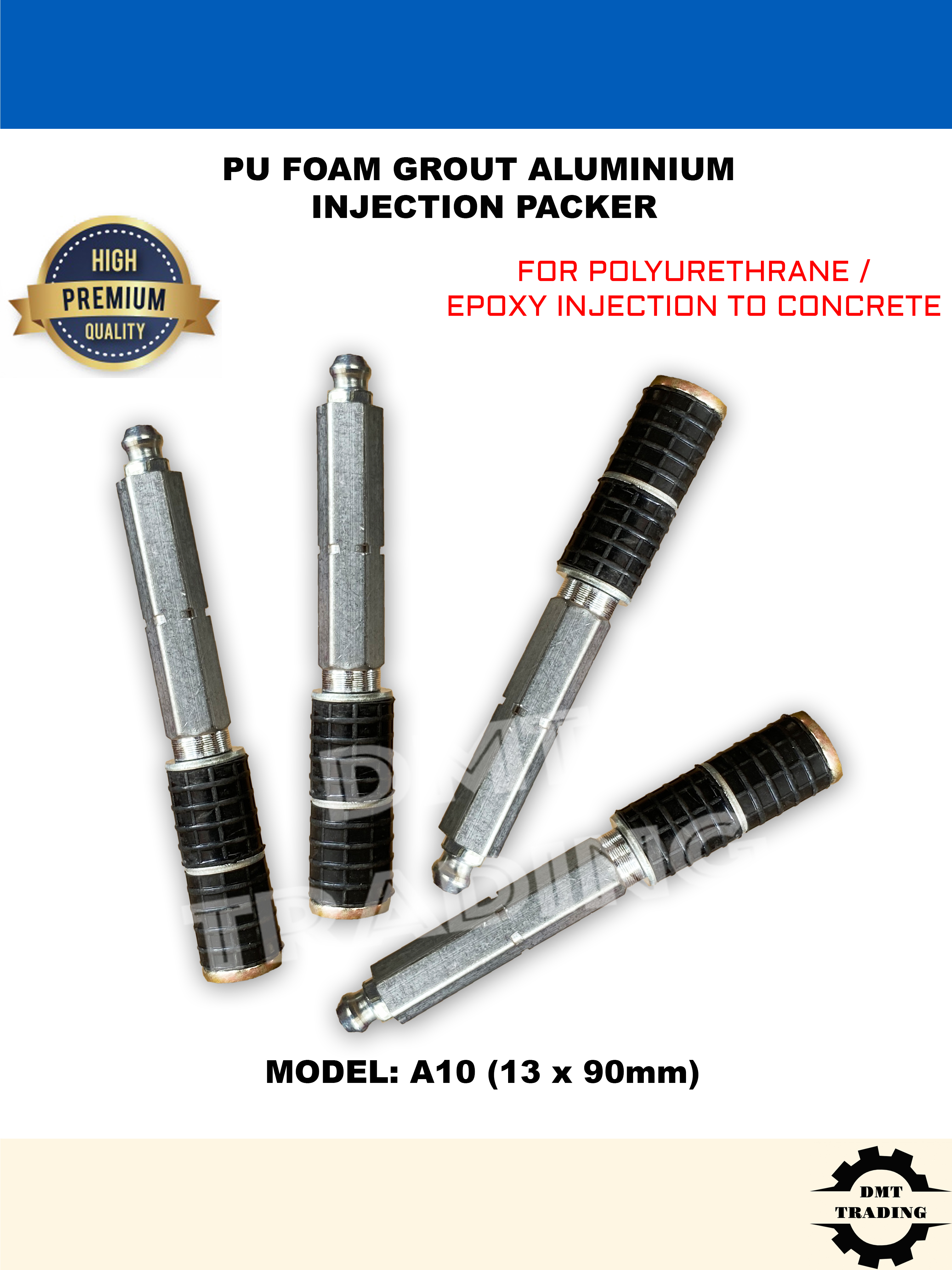 Pu Injection Packder 30pcs A10 (13x90mm) Aluminium Packer for PU Foam Injection / Epoxy ...