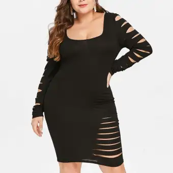 cut out sleeve dress