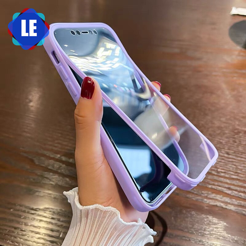 Casing For Redmi Note 11 / Redmi Note 11S / Redmi Note 11 Pro / Redmi Note 10 / Redmi Note 10S / Redmi Note 9 / Redmi Note 9S / Redmi Note 9 Pro / Redmi Note 9 Pro Max Luxury 360 Full Cover Clear Acrylic Hard Flip Phone Case