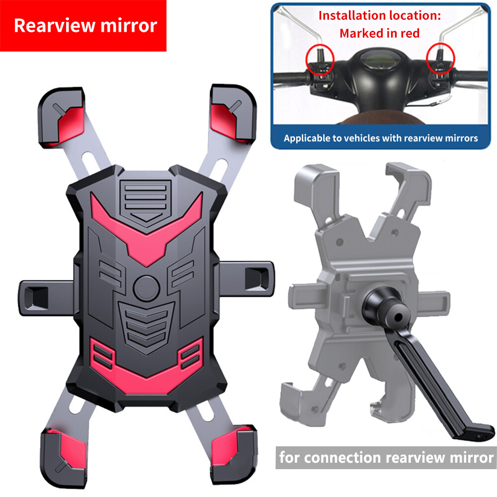 EKLEVA Bicycle Mobile Phone Bracket Mountain Bike Motorcycle Shock-absorbing Riding Bracket Adjustable, Rotatable Convenient and Stable