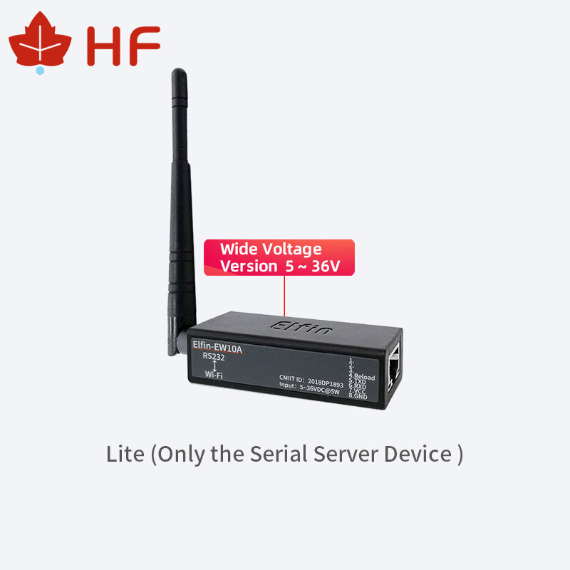 Serial Server RS232 to WIFI Elfin-EW10 EW10A Wide Voltage 5~36V DTU Wireless Networking Devices Modbus TPC IP