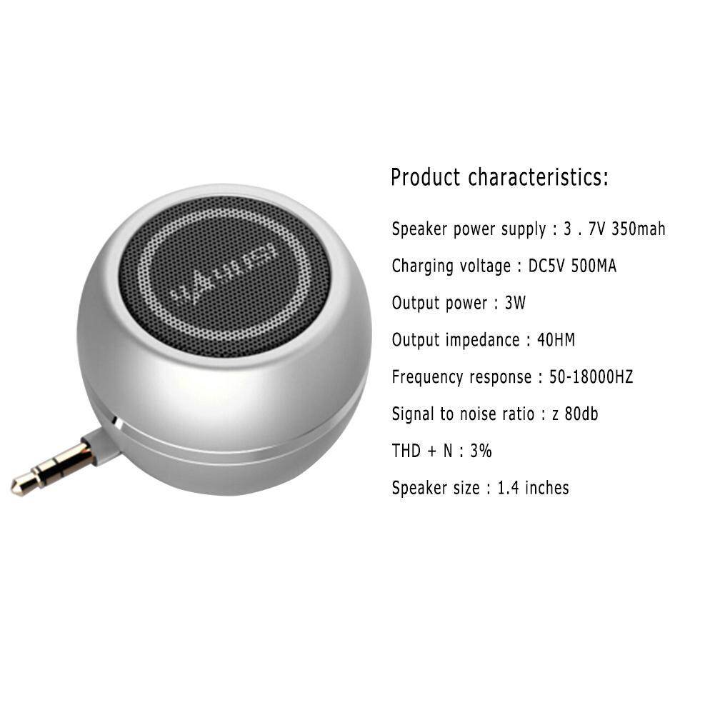 A5 Mini Speaker 3.5mm Jack AUX Stereo Music Audio Player for Phone Notebook