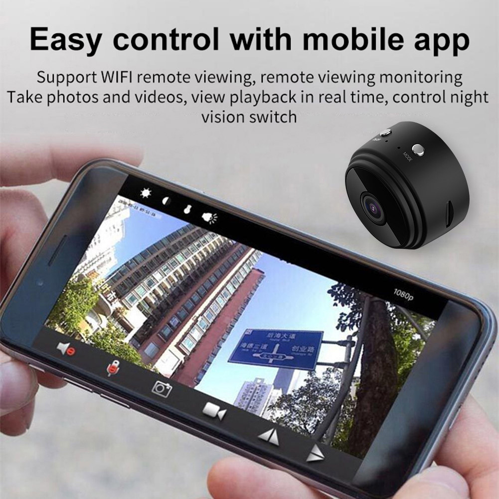 Camera Mini A9 Video Không Dây Tầm Nhìn Ban Đêm 720P HD Máy Quay Micro DVR Phát Hiện Chuyển Động WiFi GIÁM SÁT Webcam Giám Sát An Ninh Trong Nhà Cho Bé