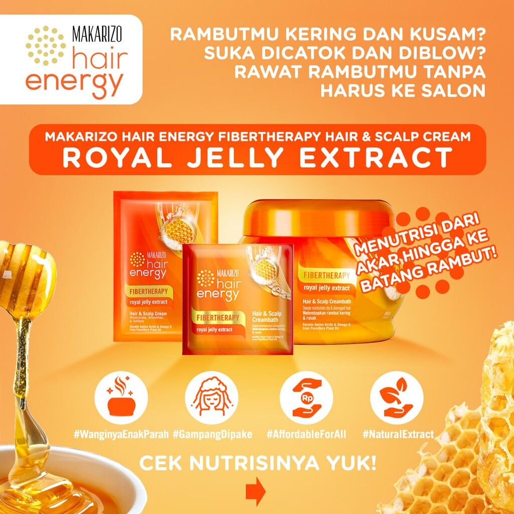 Simak Manfaat Makarizo Hair Energy Royal Jelly Extract 