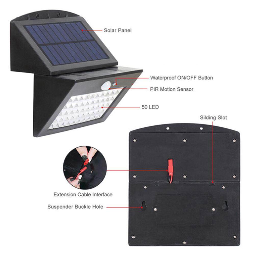 Ngoài trời CẢM BIẾN Chuyển Động Cảm Biến Năng Lượng Mặt Trời Đèn LED Chống Nước Sân Vườn Đèn Treo Tường