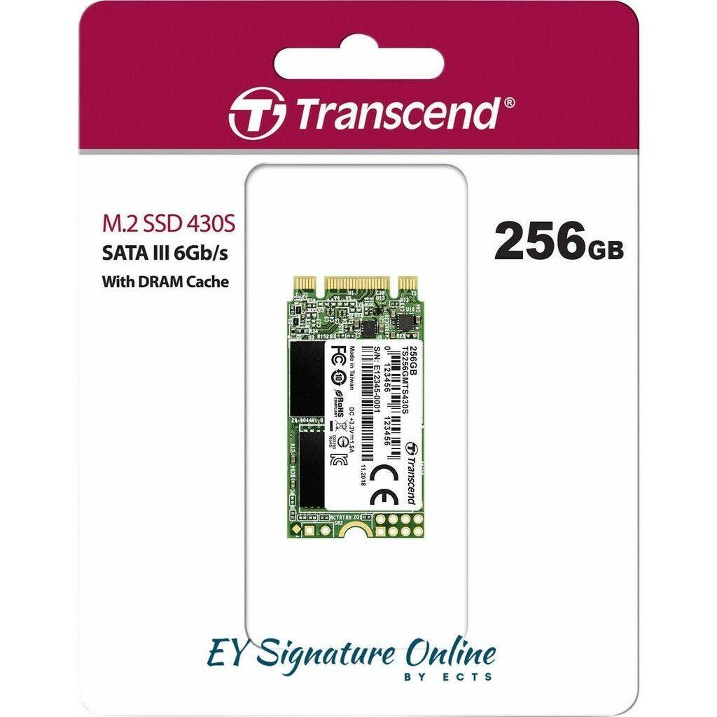 TRANSCEND M.2 SATA III MTS430S 128GB/256GB/512GB/1TB (TLC 3D NAND) 42MM ...