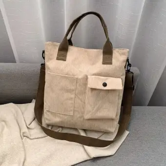 corduroy book bag