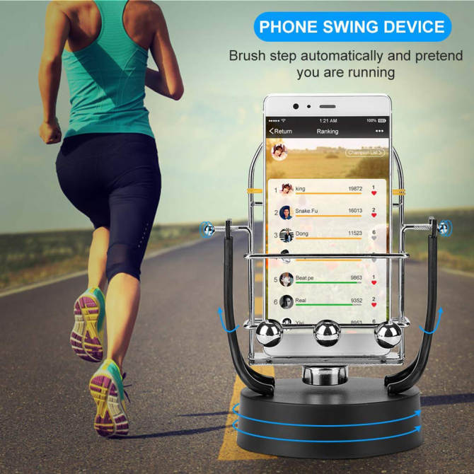 Dừng chuyển động đứng Shaker tự động điện thoại di động Swing chuyển động bước tăng lắc Pedometer chủ