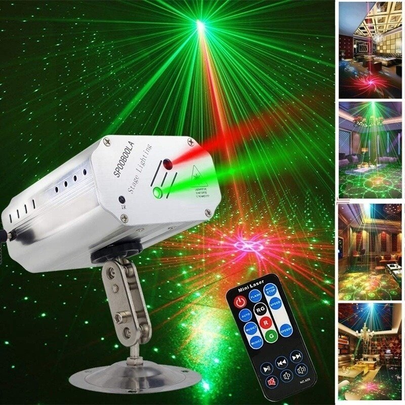 Mới 2020! Đèn Tiệc Laser Đèn Sân Khấu RGB Đèn Nhấp Nháy DJ Bằng Âm Thanh Đèn LED Điều Khiển Từ Xa Hồng Ngoại Được Kích Hoạt Cho Tiệc Disco Chương Trình Âm Nhạc Sinh Nhật KTV Dancing