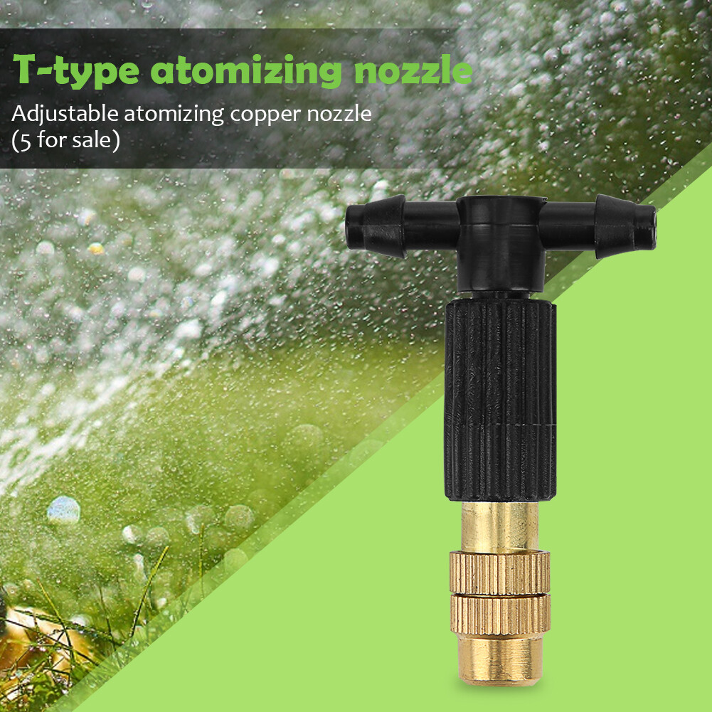 5pcs Automatic Spray Tip Nozzles Nebulizer Thread Copper Water Sprinkler Heads